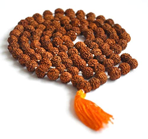 Men's and Women's 5 Mukhi/Faced 108+1 Beads Rudraksha Jaap Mala