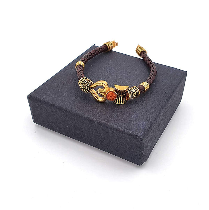 Gold Healing and Powerful Rudraksha Damru Trishul