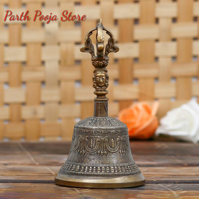 Ashtadhatu Tibetan Om Bell Fengshui Vastu Meditation Space Healing Spiritual Handicraft Product for Home, Office & Temple