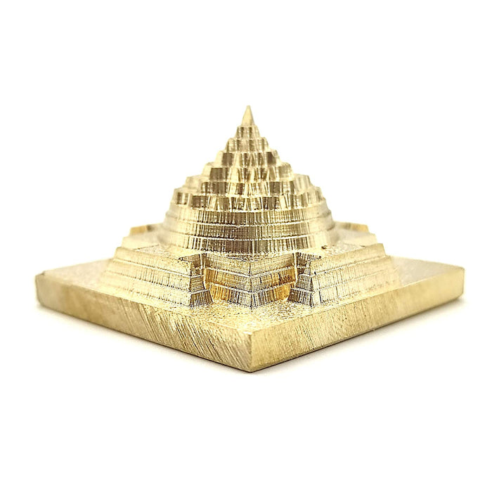 Maha Meru Shree Yantra 3D Meru Shree Yantra -Gold Plated /Brass with Accurate Cutting