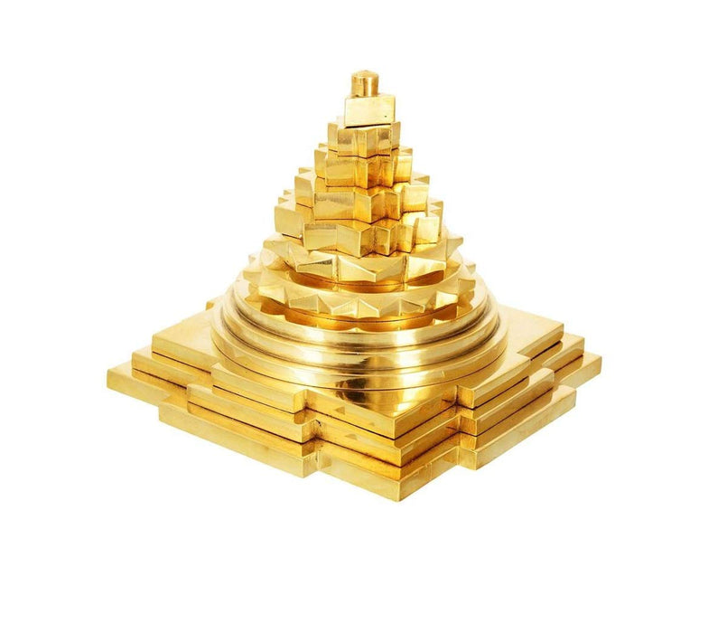 Brass Shree Yantra for Home/Office 100% Pure Brass Meru Shree/Shri Yantram for Pooja