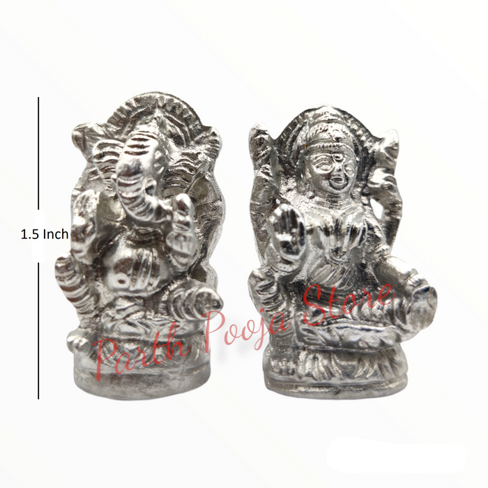 Parad (mercury) Lakshmi Ganesh Statue/Idol