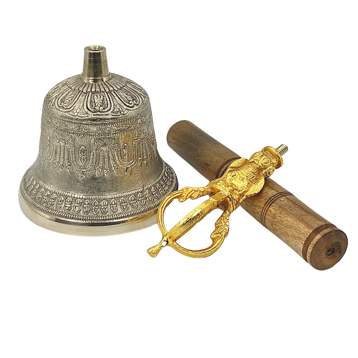 Ashtadhatu Tibetan Om Bell Fengshui Vastu Meditation Space Healing Spiritual Handicraft Product for Home, Office & Temple