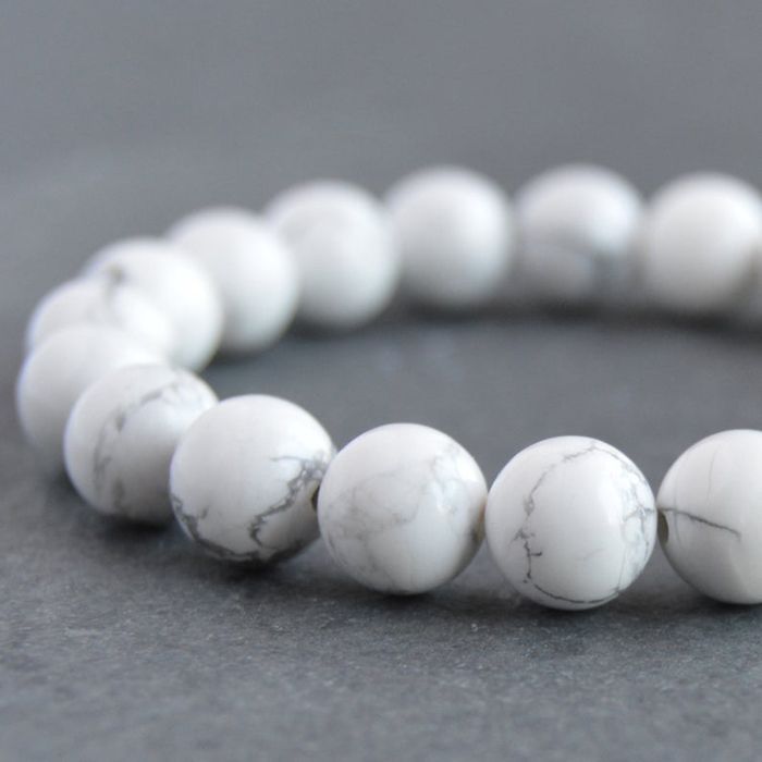 Natural Howlite Beads Bracelet