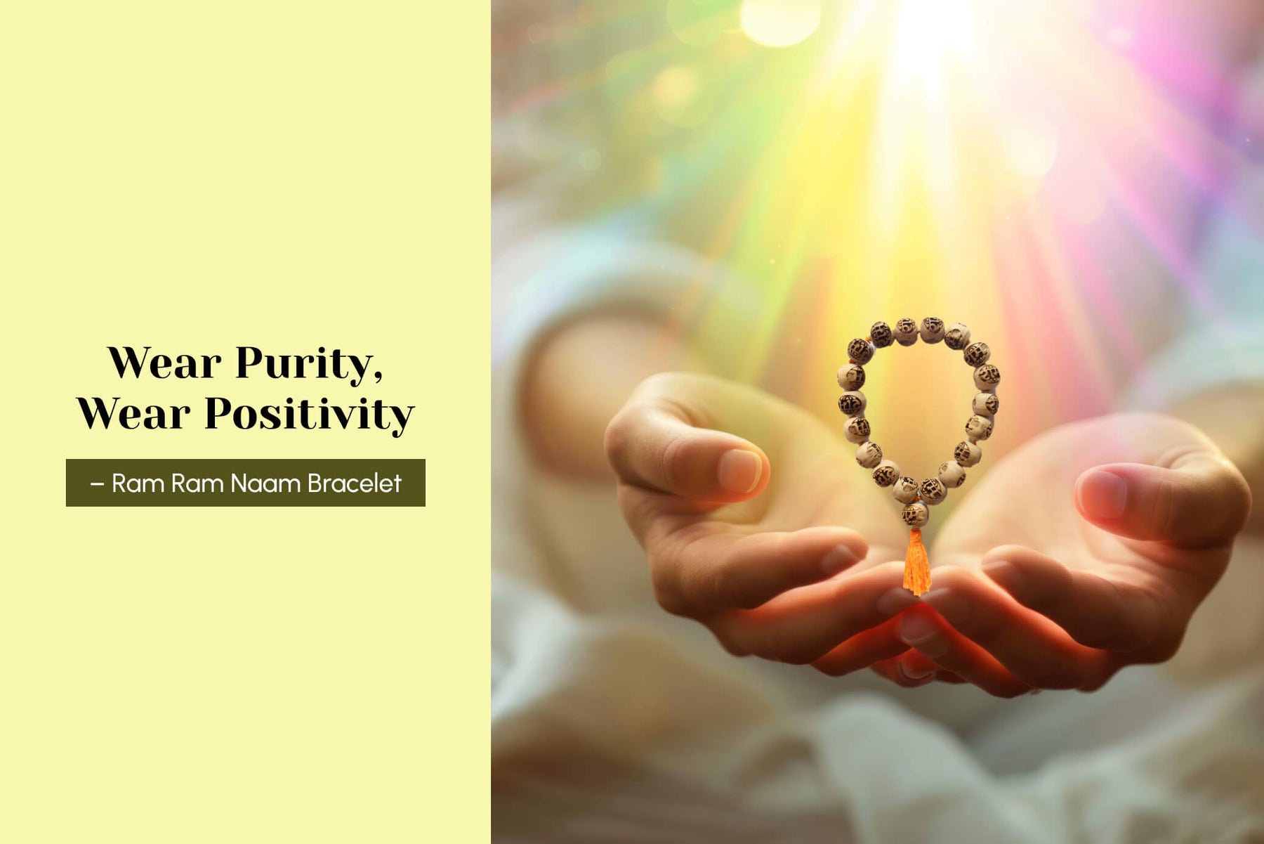 Ram Ram Naam Tulsi Bracelet – Divine Purity, Positivity & Protection