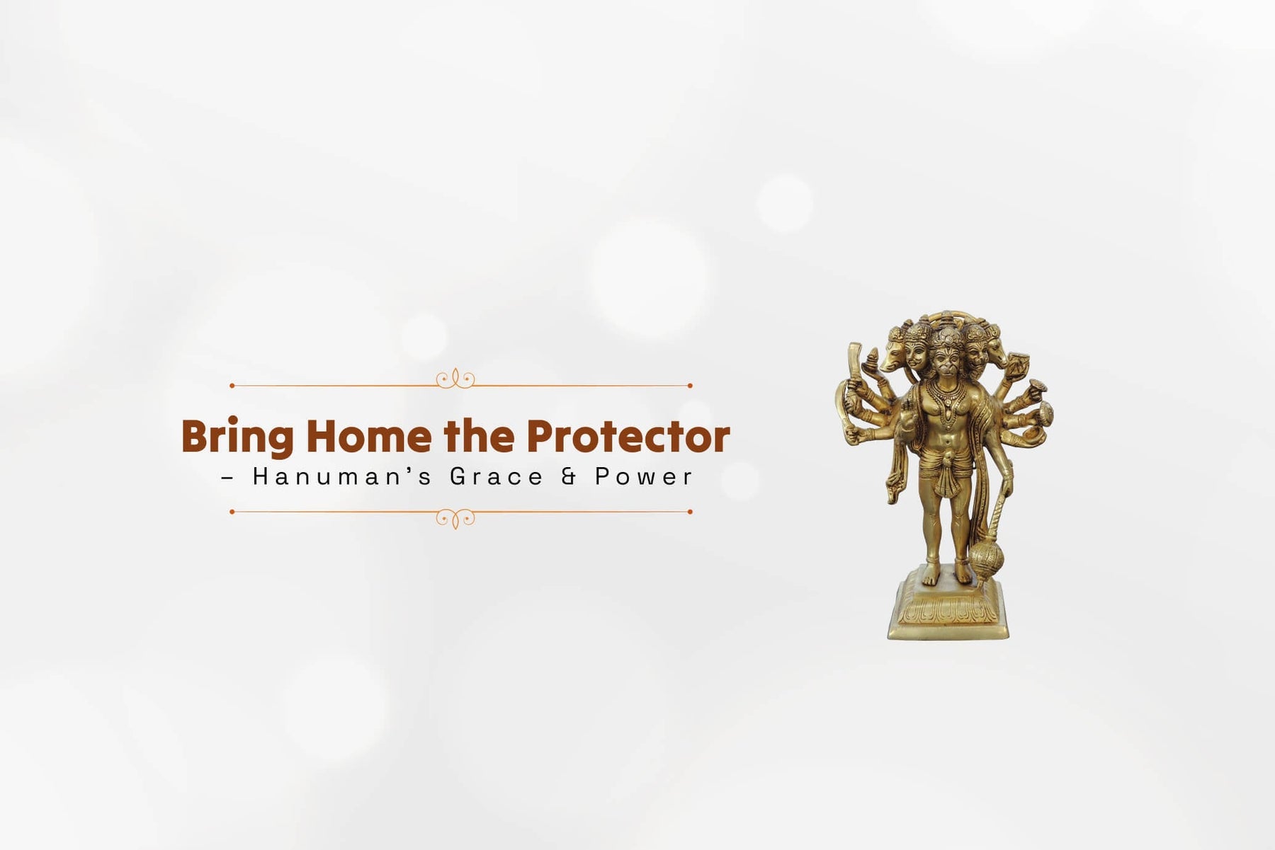 Brass Panchmukhi Hanuman Statue – Power, Devotion & Divine Protection