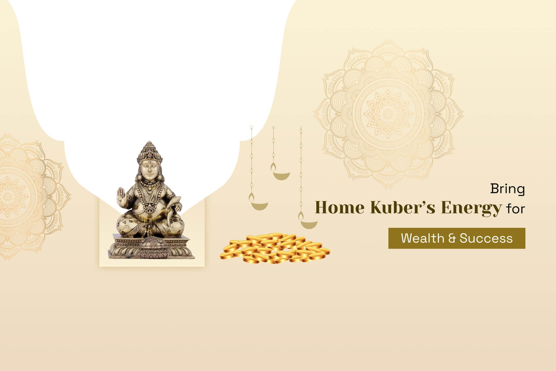 Bronze Kuber Kunji Key with Kuber Statue – Unlock Wealth, Prosperity & Divine Abundance