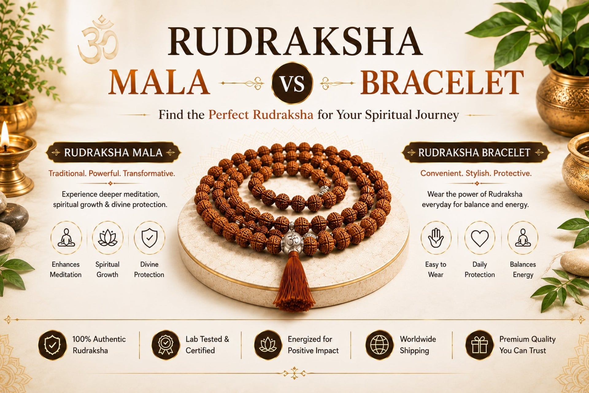Rudraksha Mala vs Bracelet: Which One Should You Choose?