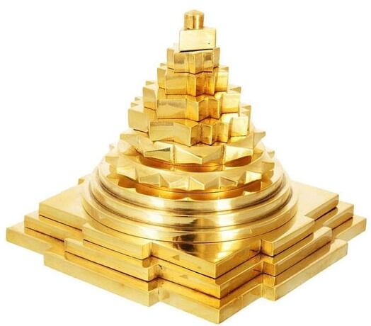 Brass Shree Yantra for Home/Office 100% Pure Brass Meru Shree/Shri Yantram for Pooja