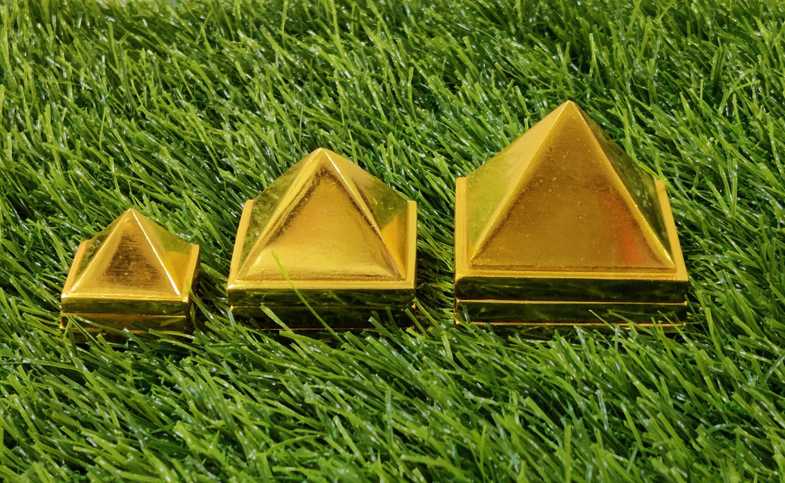 Pyramid Metal Vastu Feng Shui Set of 3 Layer Total 91 Pyramids for Pos ...