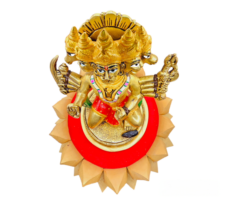 Brass Panchmukhi Hanuman Statue