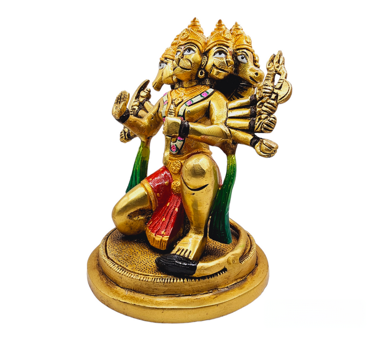 Brass Panchmukhi Hanuman Statue