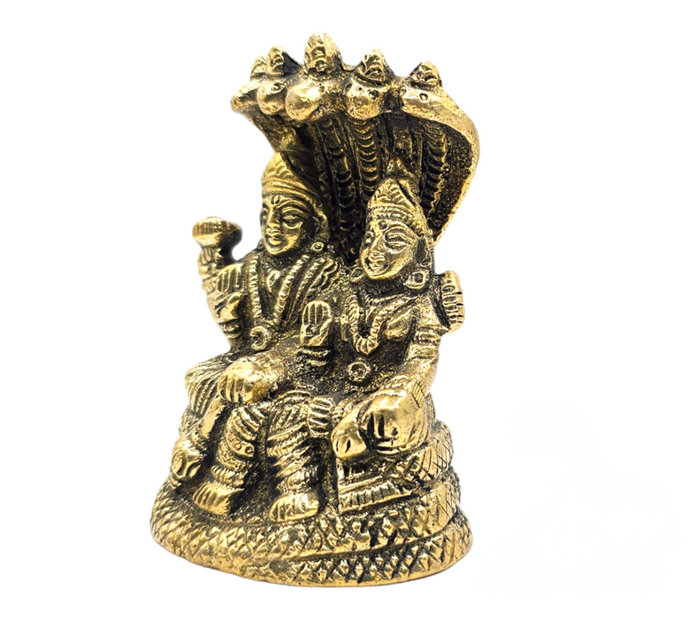 Brass Vishnu and Lakshmi Statue on Sheshnag