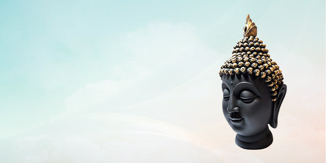 Buddha Head Figurine Showpiece