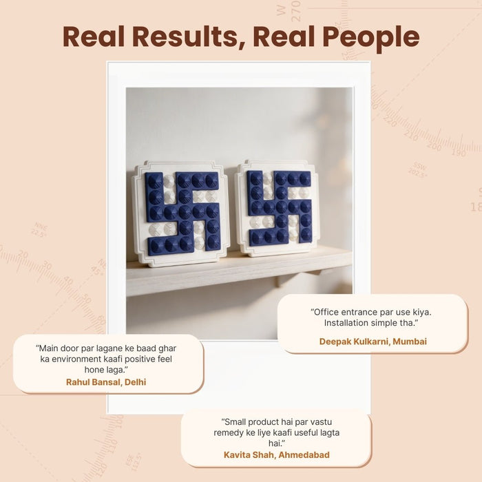Swastik Pyramid 2.5'' Pair For Vastu Remedies