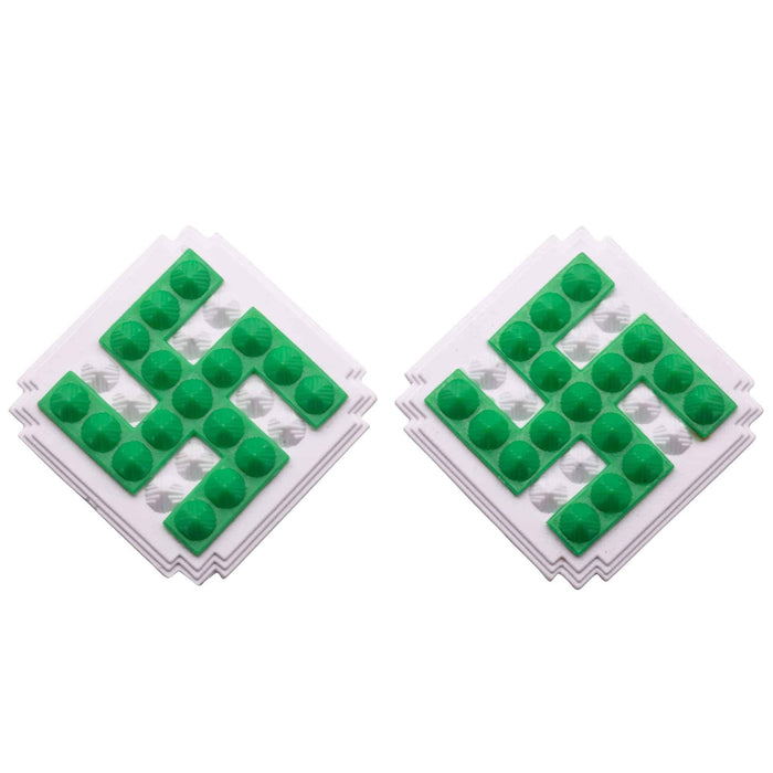 Green Swastik Pyramid 2.5'' Pair Vastu Remedies