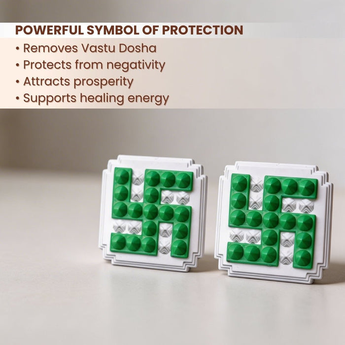 Green Swastik Pyramid 2.5'' Pair Vastu Remedies
