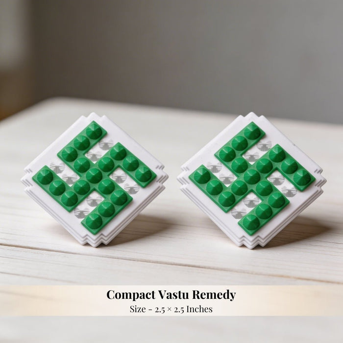 Green Swastik Pyramid 2.5'' Pair Vastu Remedies