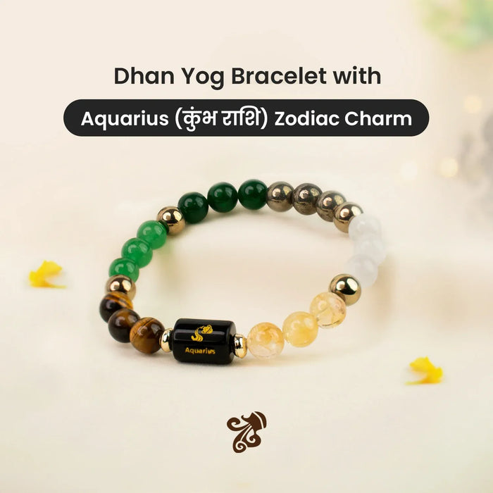 Dhan Yog Bracelet with Zodiac Charm