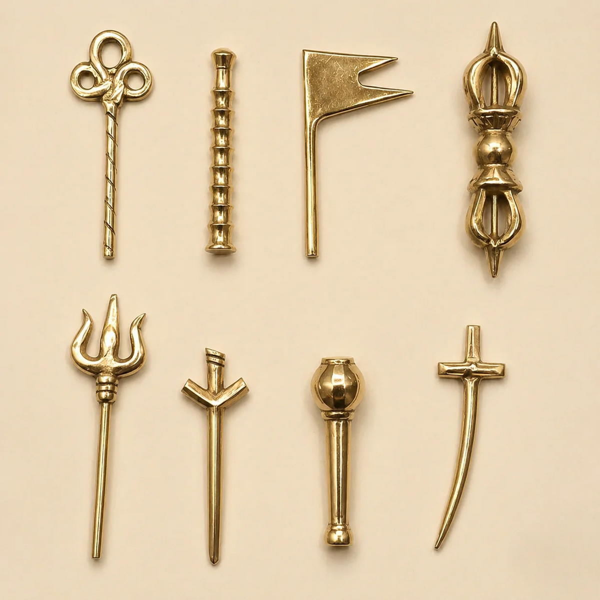 Brass Ashta Digpal Shastra Set (Pack of 8) | Vastu Protection Idols fo ...
