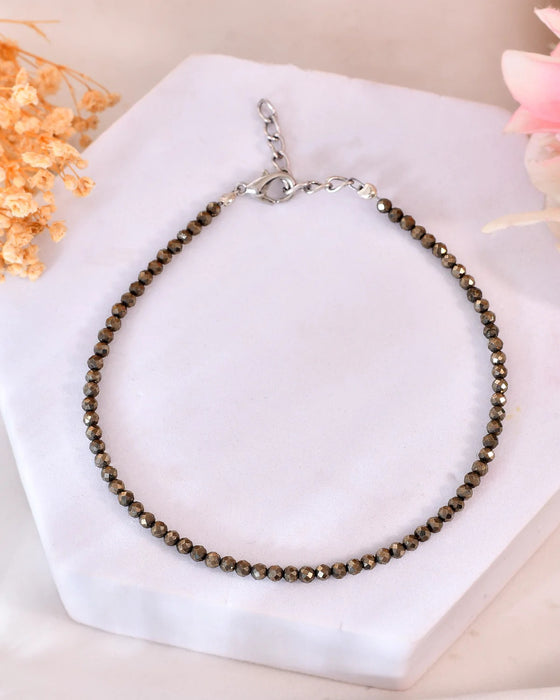 Raw Pyrite Anklet