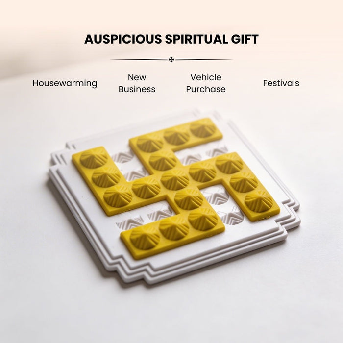 Yellow Swastik Pyramid 2.5'' Pair For Vastu Remedies