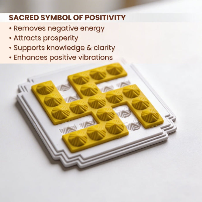 Yellow Swastik Pyramid 2.5'' Pair For Vastu Remedies