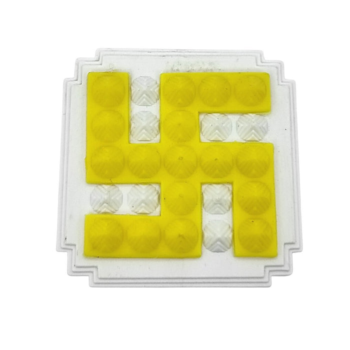Yellow Swastik Pyramid 2.5'' Pair For Vastu Remedies