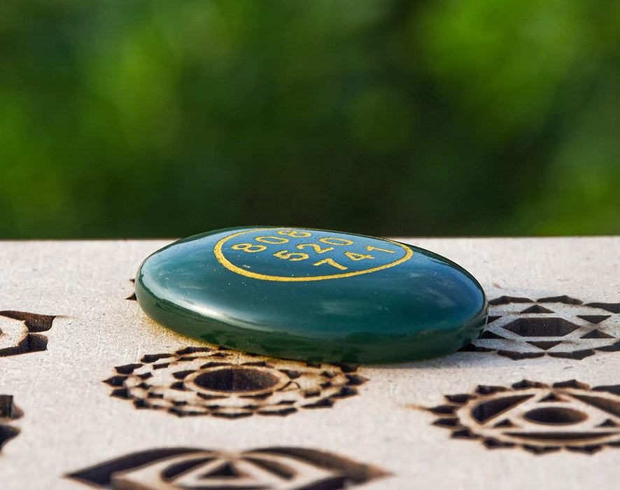 Natural Green Jade Zibu Symbol Stone