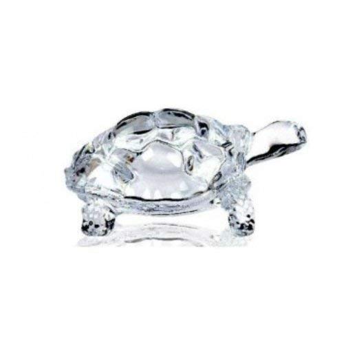 kachua Plate Glass Crystal Turtle Tortoise with Plate for Feng Shui and Vastu Best Gift 