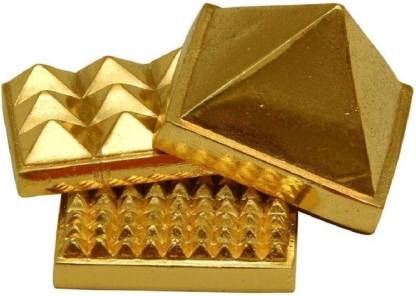 Pyramid Metal Copper Vastu Feng Shui Set of 3 Layer Total 91 Pyramids for Positive Cosmic Energy