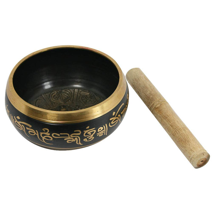 Singing Bowl | Tibetan Buddhist Prayer Instrument with Wooden Stick | Meditation Bowl | Music Therapy