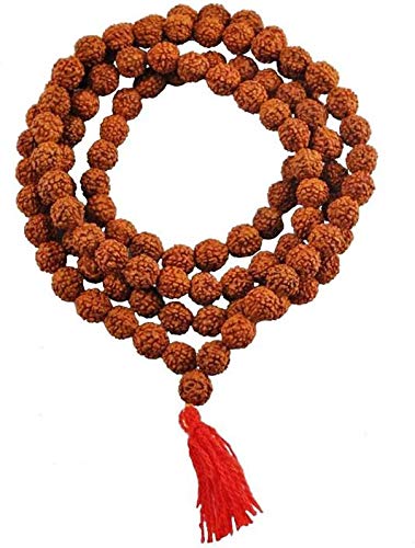 Men's and Women's 5 Mukhi/Faced 108+1 Beads Rudraksha Jaap Mala
