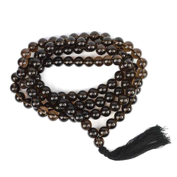 Natural Smoky Quartz Beads Mala