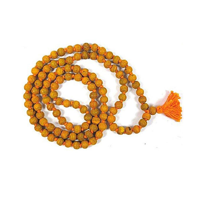 Natural Turmeric Rosary (Haldi Mala for Jaap & Wear) Haldi Kanthi 108+1 (