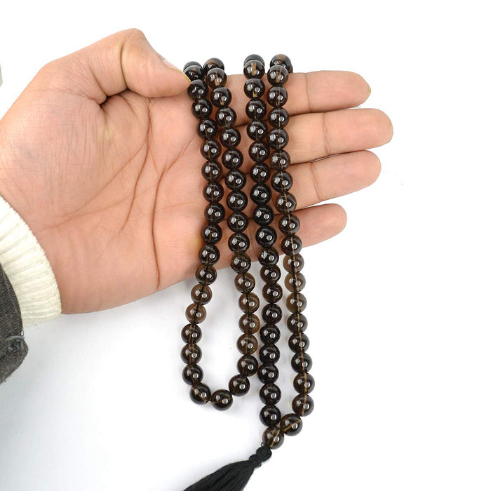 Natural Smoky Quartz Beads Mala