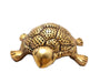 Golden Glass Plate Feng Shui Metal Tortoise