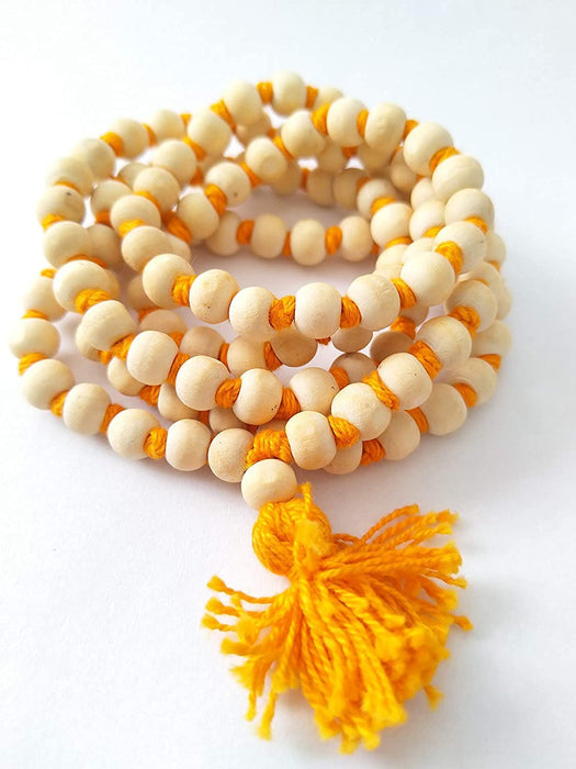 Wooden Beads Mala-White Tulsi Mala / Beads