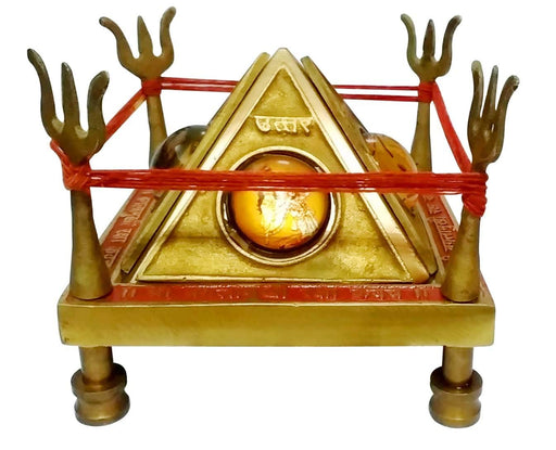 Baglamukhi Raksha Kavach Chowki Yantra Pyramid for Protection Bagla Mukhi Ashdhatu Home Temple