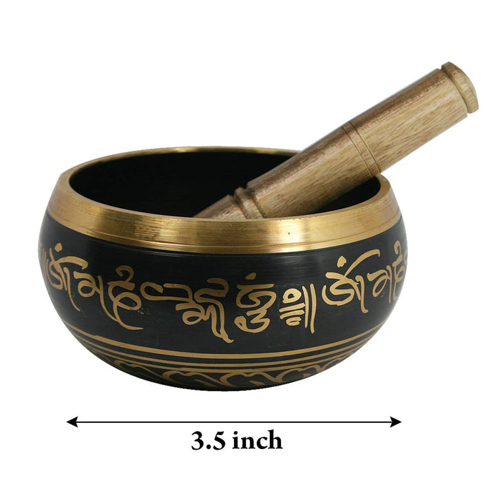 Singing Bowl | Tibetan Buddhist Prayer Instrument with Wooden Stick | Meditation Bowl | Music Therapy