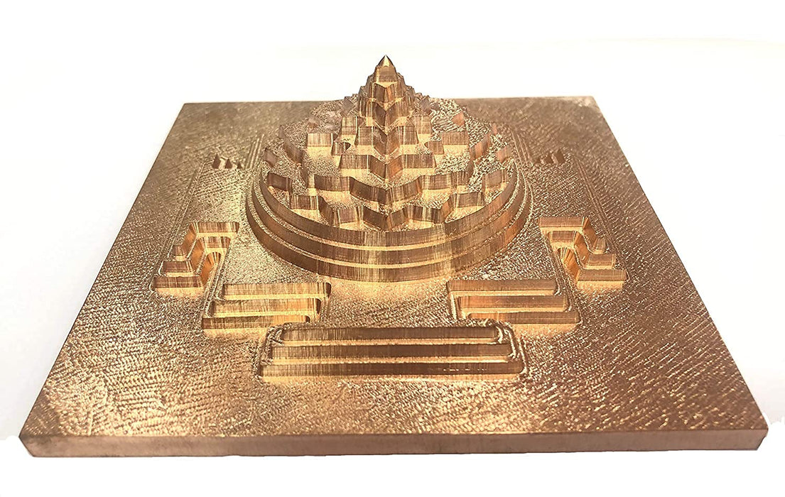 Maha Meru Shri Yantra 3D Meru Shri Yantra with Copper and Accurate Cutting