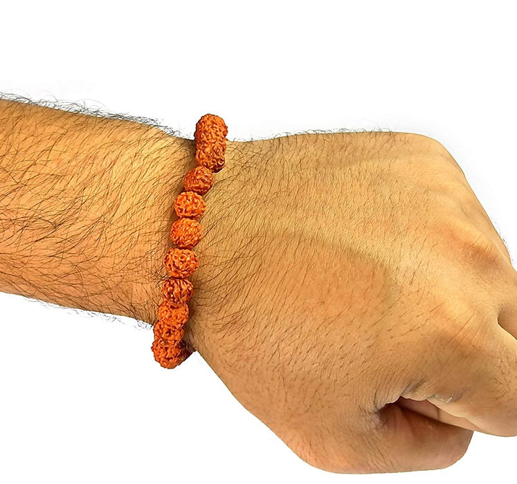 Natural Rudraksha Bracelet 8 mm Bead for Unisex