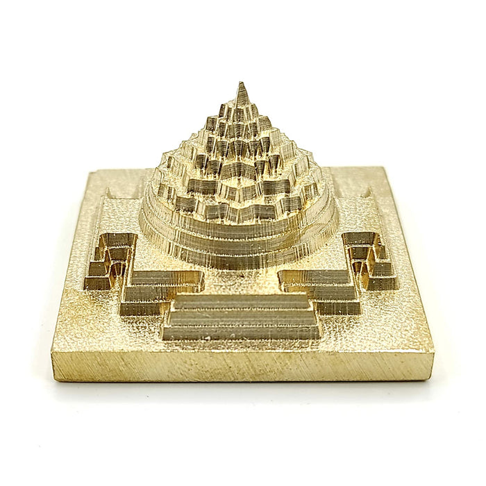 Maha Meru Shree Yantra 3D Meru Shree Yantra -Gold Plated /Brass with Accurate Cutting