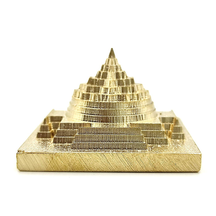 Maha Meru Shree Yantra 3D Meru Shree Yantra -Gold Plated /Brass with Accurate Cutting