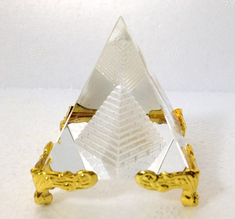 Feng Shui Crystal Pyramid For Positive Energy And Vastu Correction.Good Luck & Prosperity