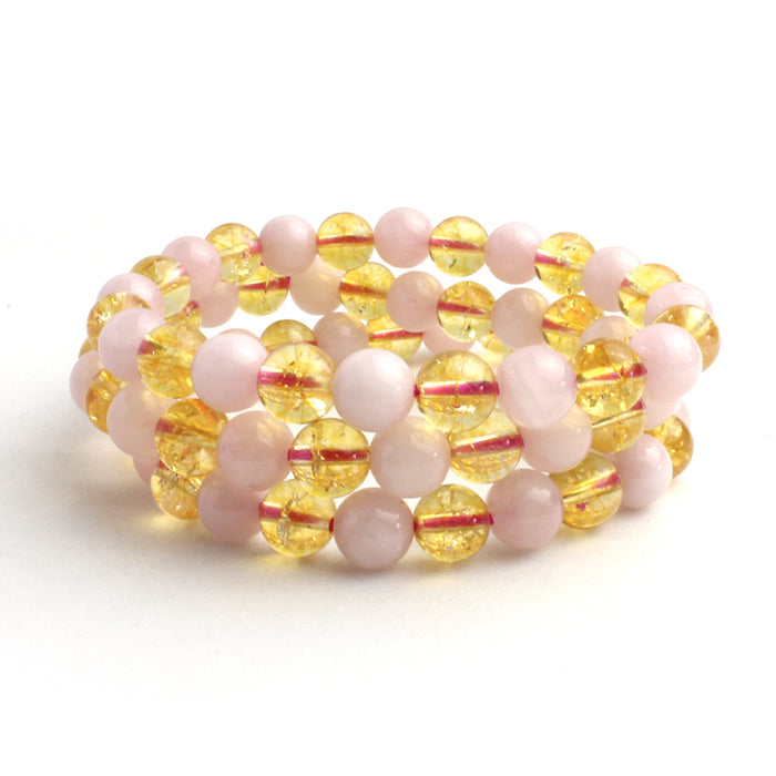 The Zen Crystals Rose Quartz Howlite Bracelet For Love  Peace  The Zen  Crystals