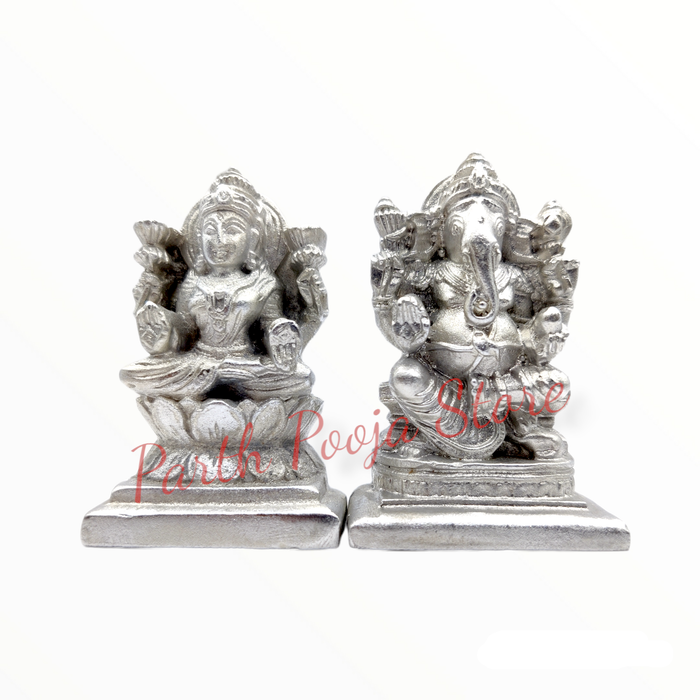 Parad (mercury) Lakshmi Ganesh Statue