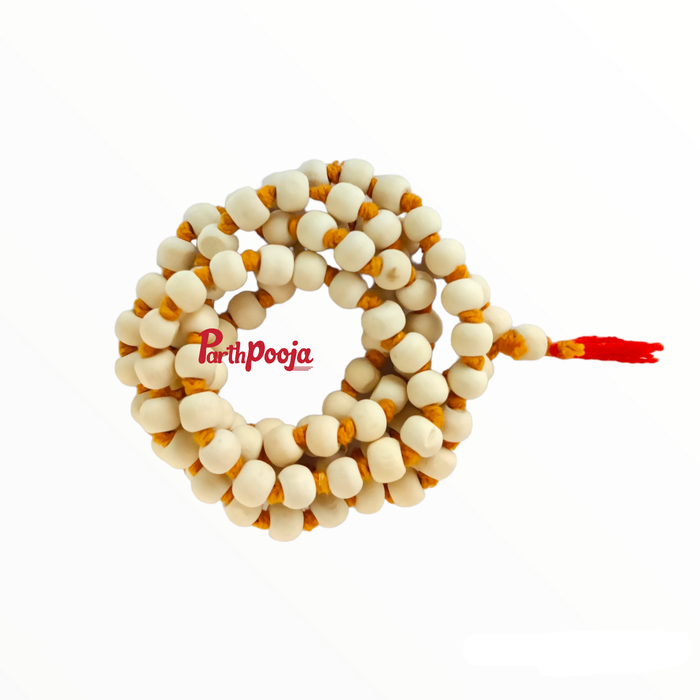 Wooden Beads Mala-White Tulsi Mala / Beads