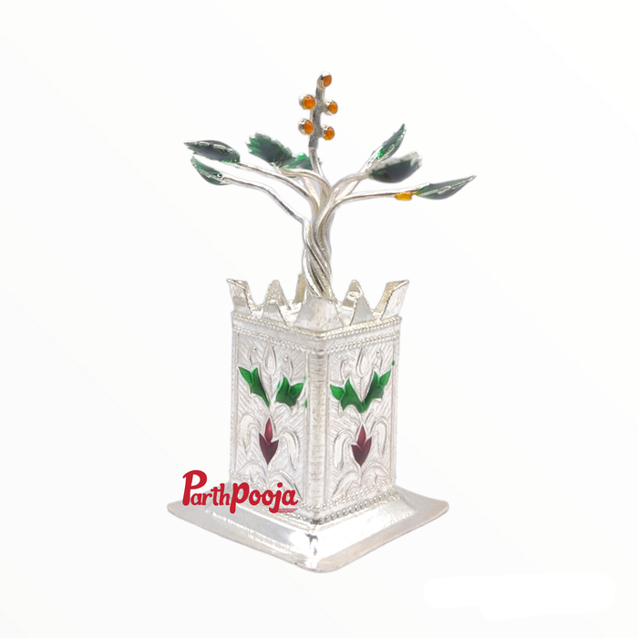 can we keep silver tulsi plant inside the house Pure Silver Tulasi Plant For Home Temple — Parthpooja