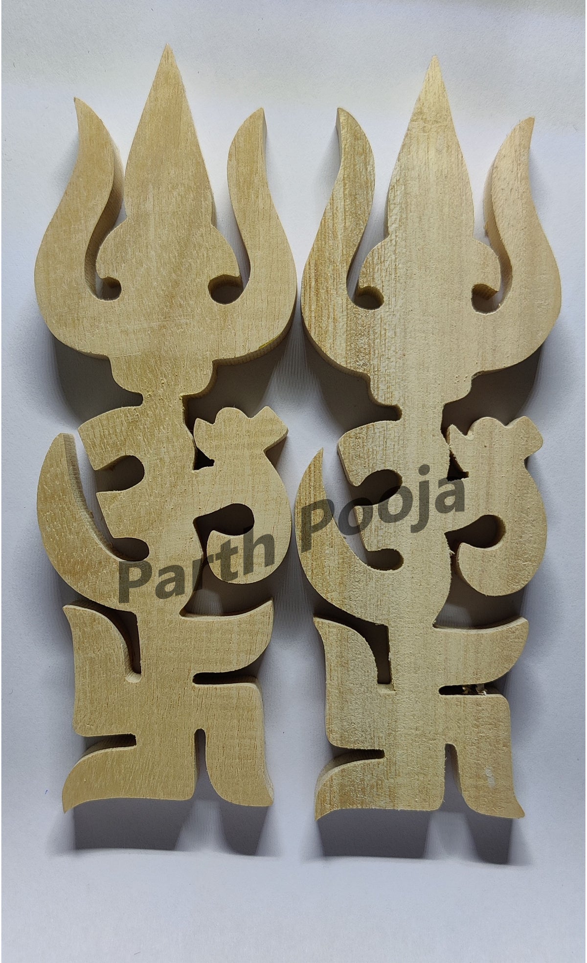 Energised Shriparni Trishul Om Swastik (Pair) — Parthpooja, image size:1200x1968